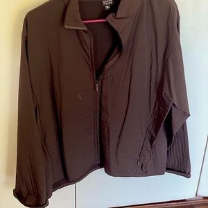 Eileen fisher crepe brown  jacket.